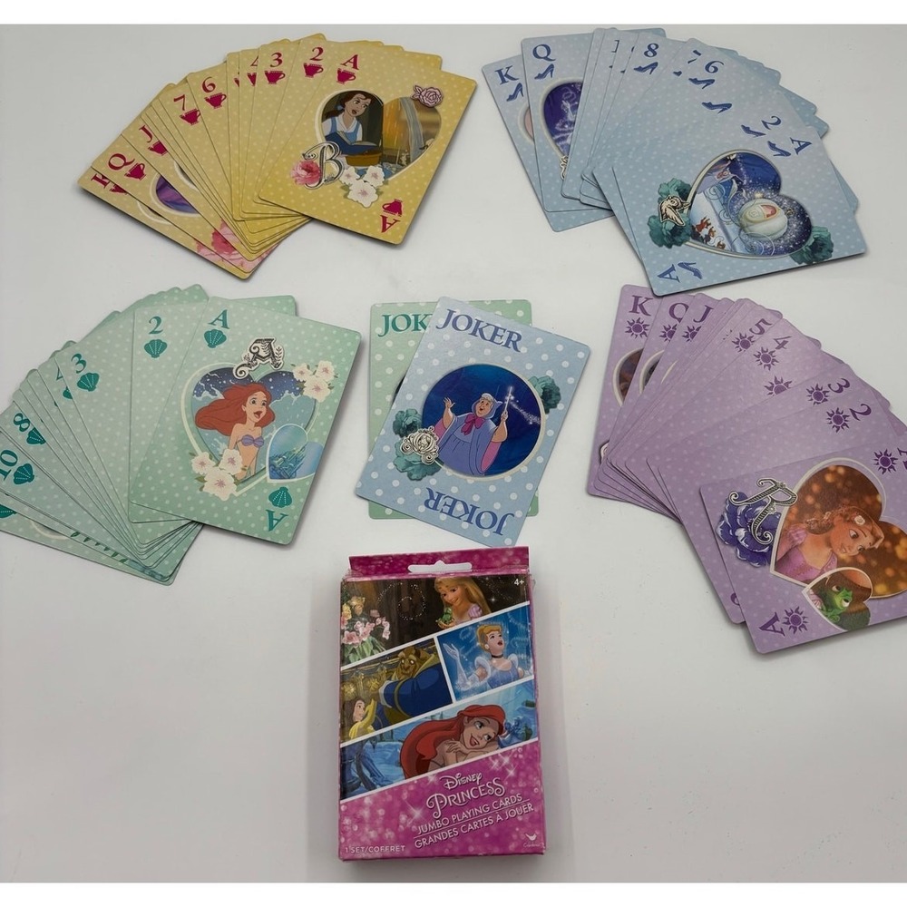 Disney Princess Jumbo Playing Cards Complete Set‎
